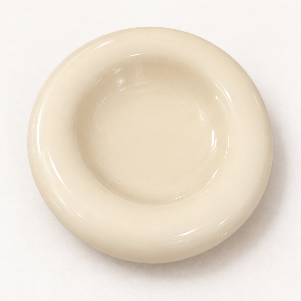 Premium Donut Shaped Ceramic Jewelry Dish - Decorative Ring Holder & Aesthetic Trinket Tray
