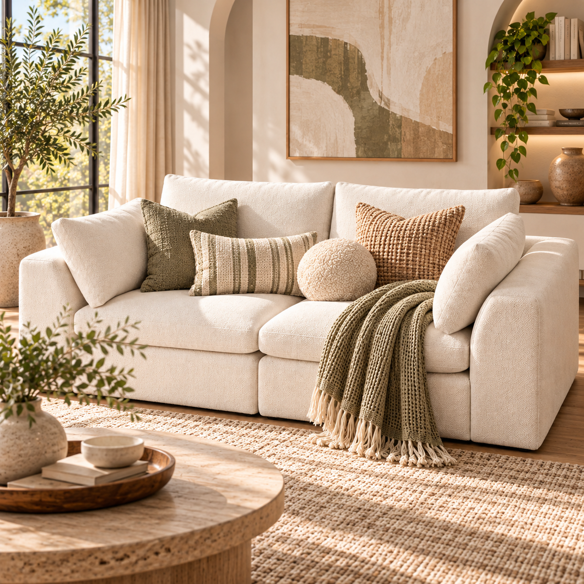 78‘’ Oversized Modular Loveseat Cloud Couch