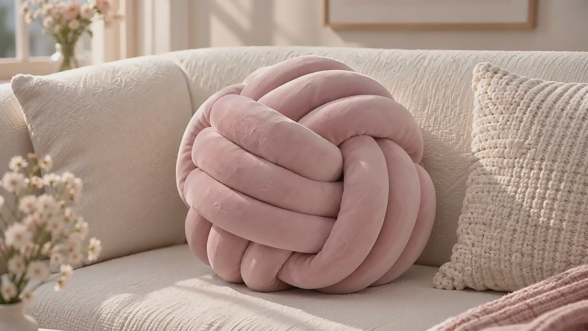 Handmade Soft Knot Ball Throw Pillow