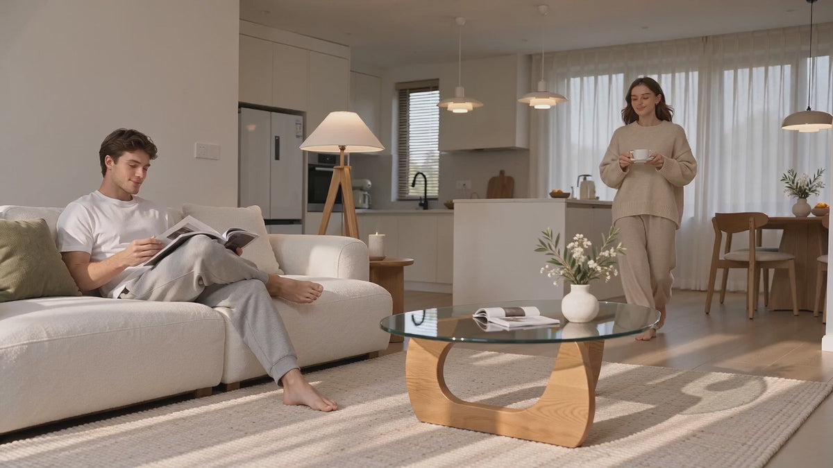 Modern Mid-Century Glass Coffee Table